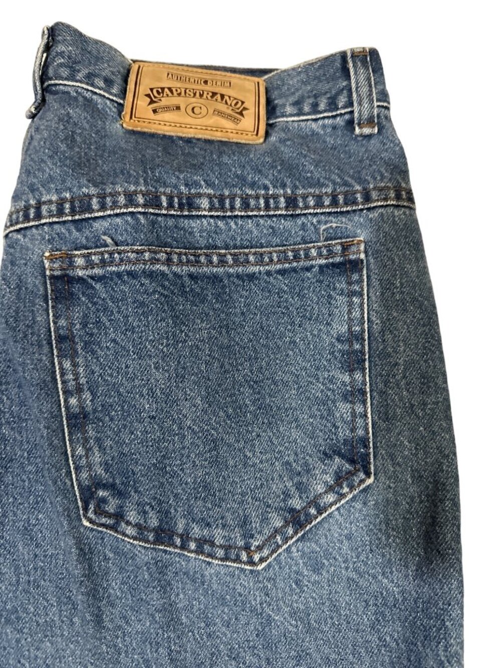 Y2k Capistrano Blue Jeans Plus 18 High Waist Blue Denim 100% Cotton Mom Tapered - Picture 6 of 8